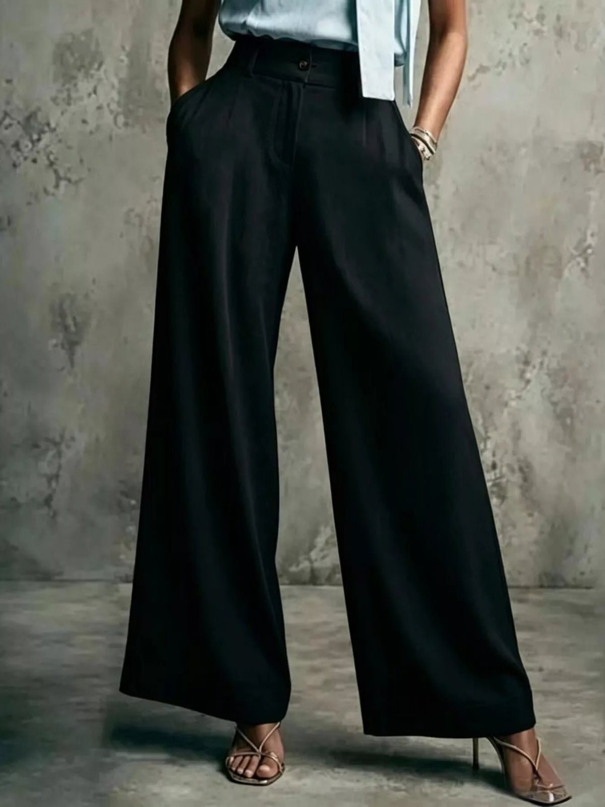 High-Waisted Wide-Leg Pants