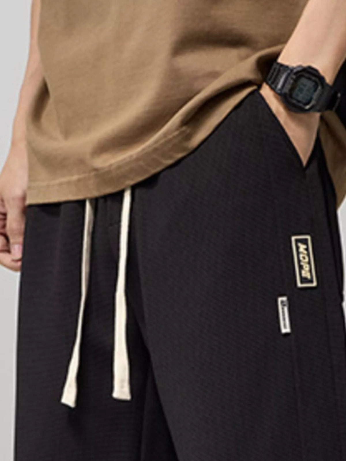 Men's Plus Size Loose Fit Drawstring Pants, view 3