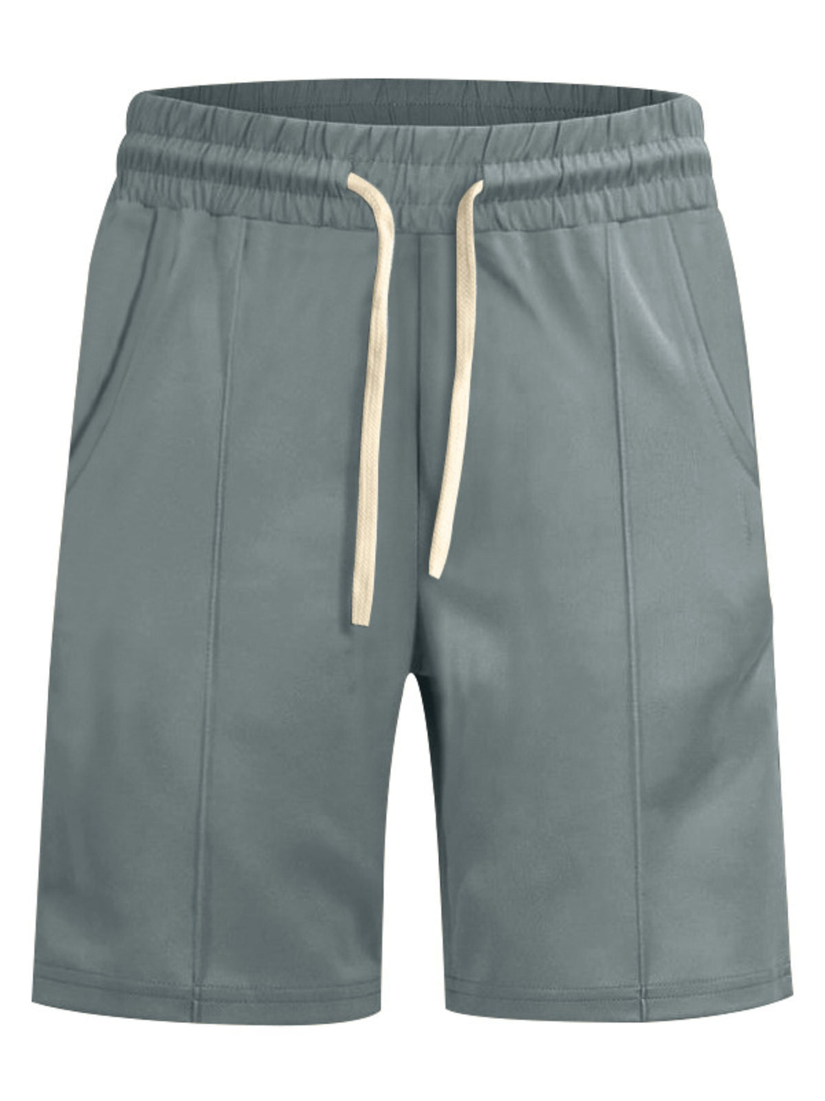 Men's Full Size Casual Drawstring Shorts Plus Size in Sage