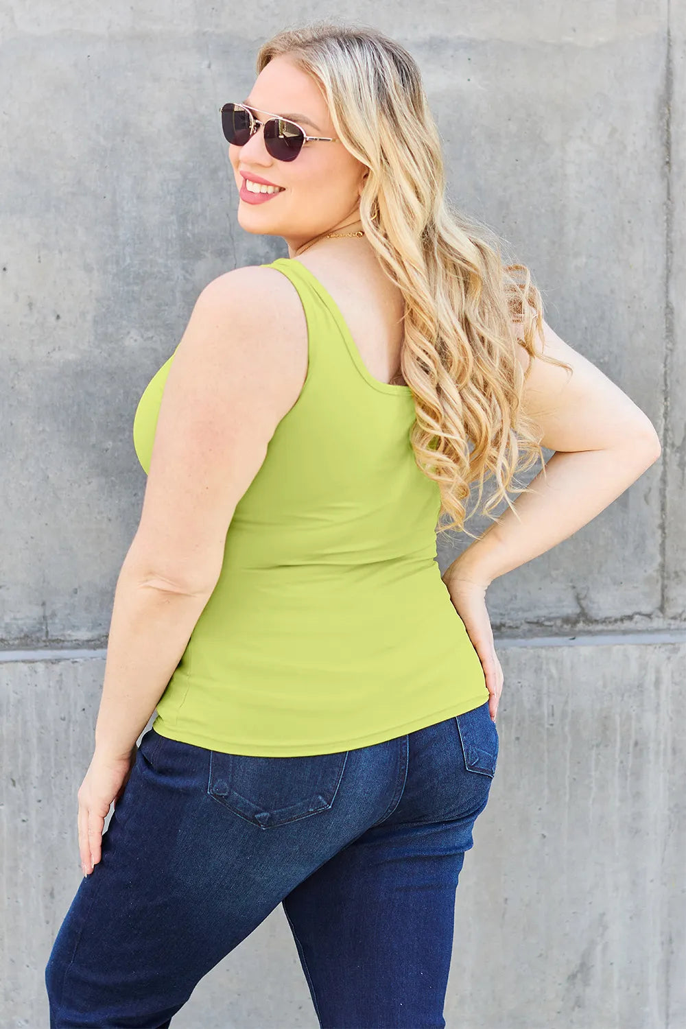 Basic Bae Full Size Square Neck Wide Strap Tank - Lilixa.store