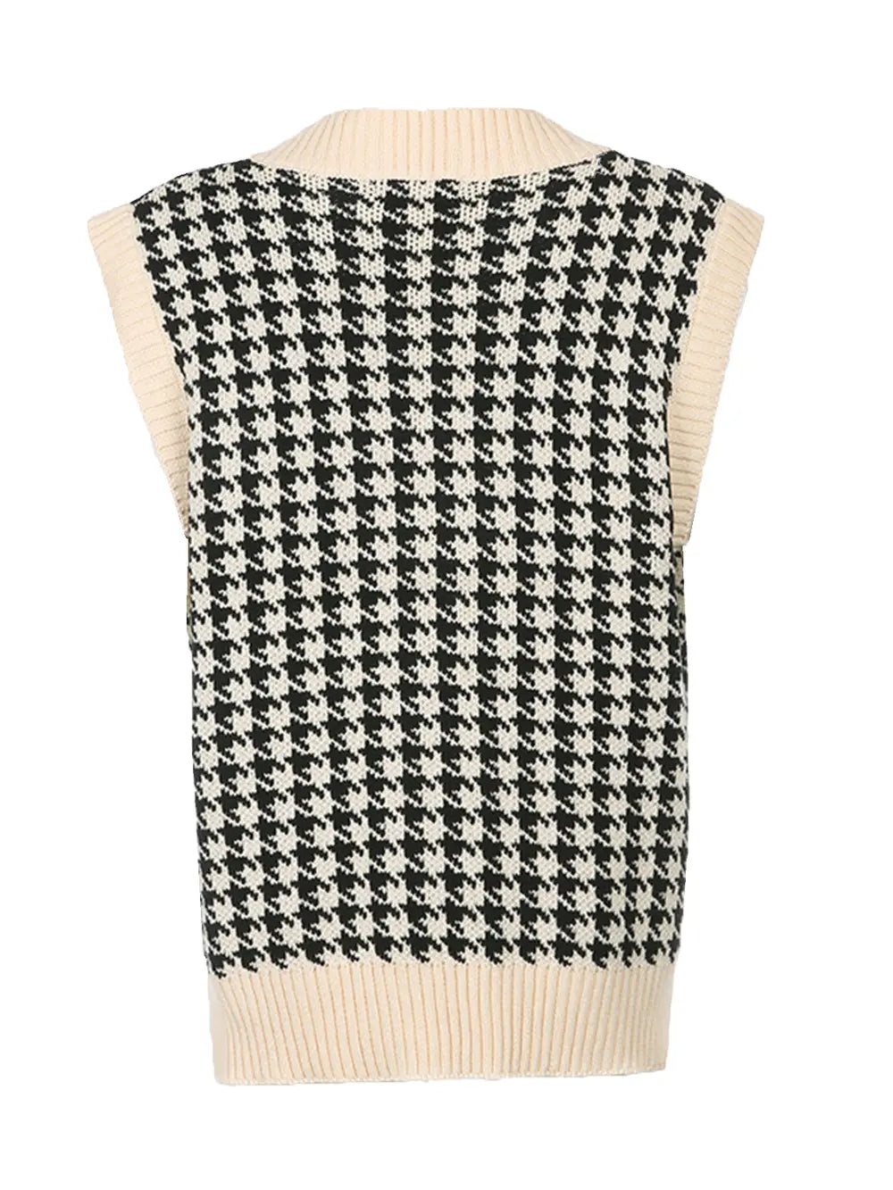 Houndstooth V-Neck Sweater Vest, view 8