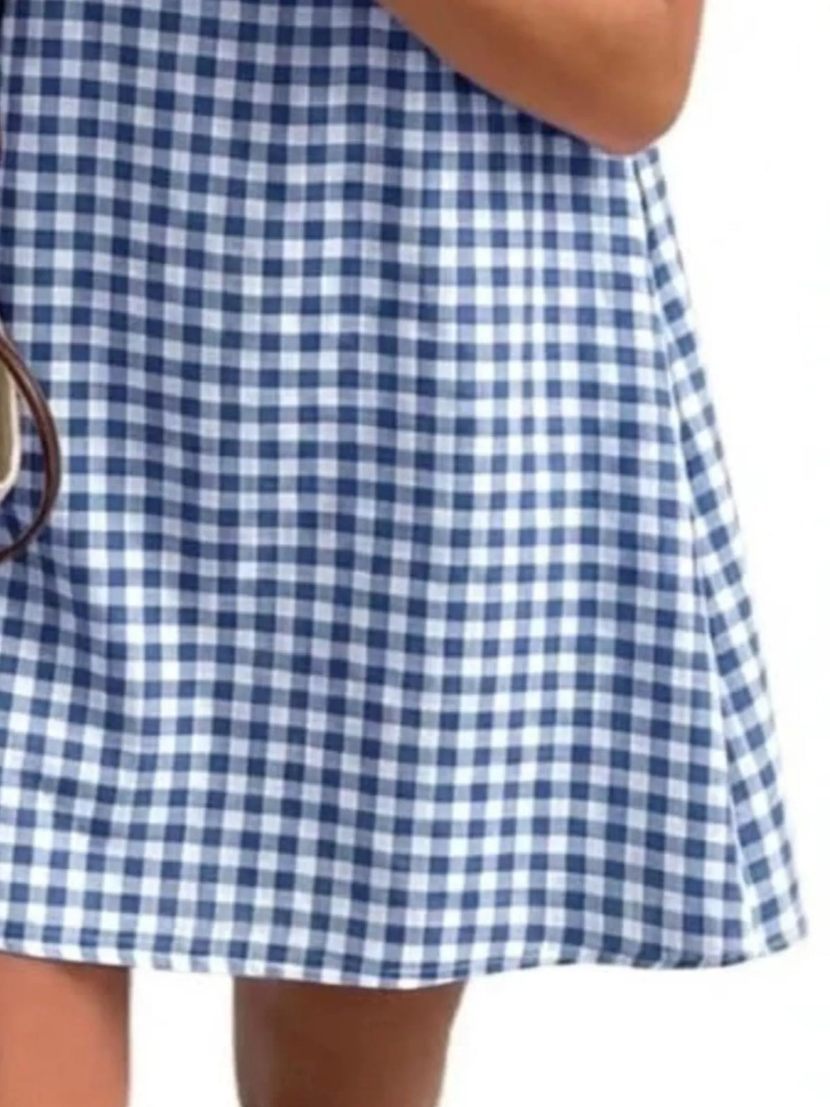 Gingham Sleeveless A-Line Mini Dress