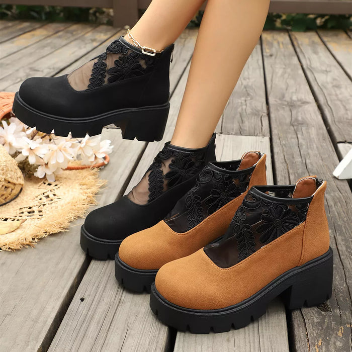 Round Toe Platform Loafers - Lilixa.store