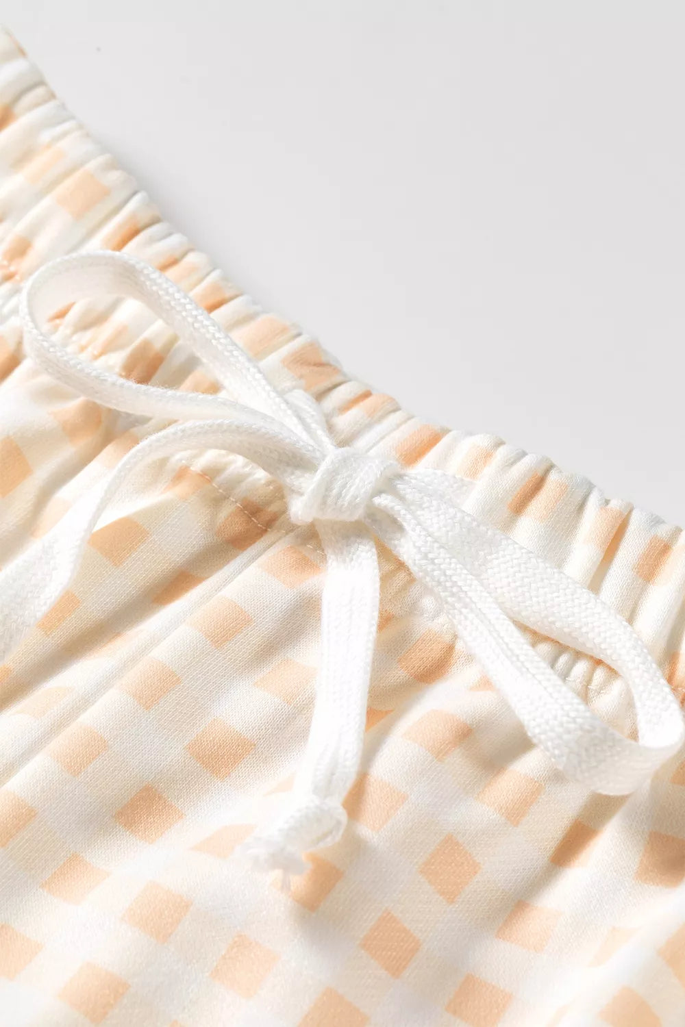 Gingham Long Sleeve Sweatshirt and Shorts Set - Lilixa.store