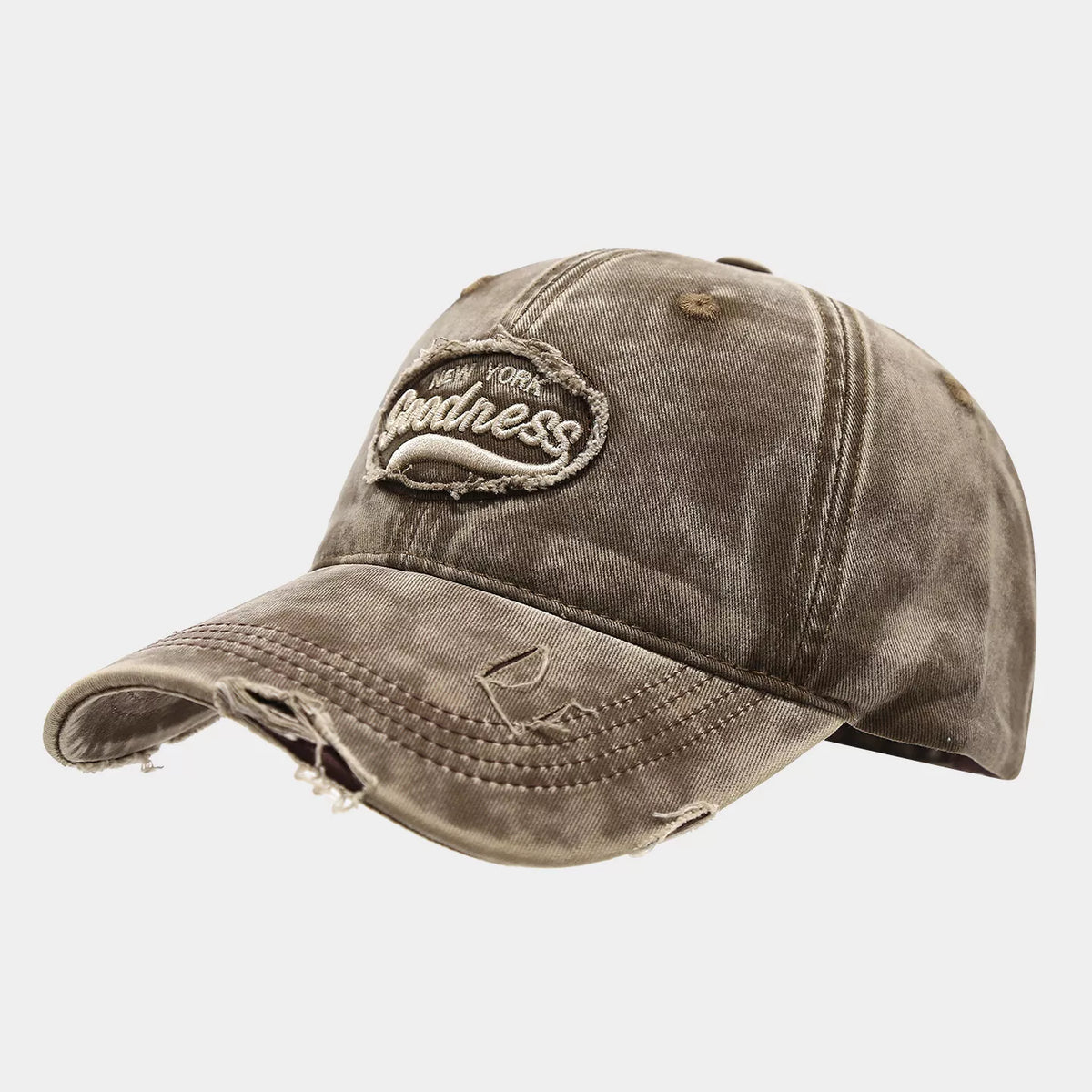 Distressed Washed Cotton Baseball Cap - Lilixa.store
