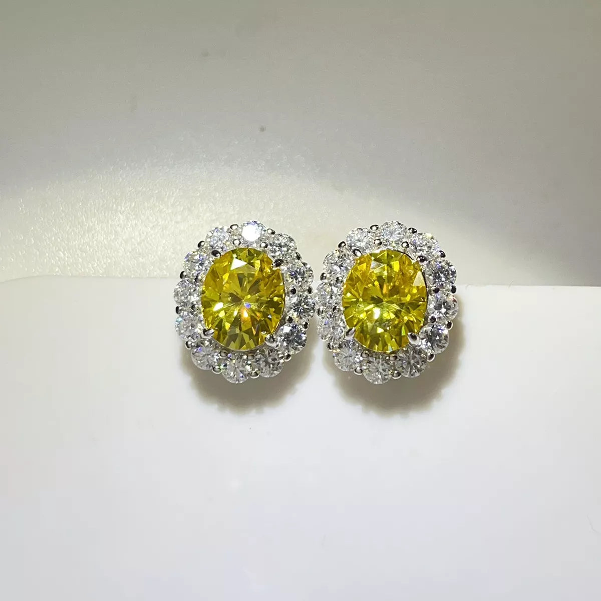 6 Carat Moissanite 925 Sterling Silver Stud Earrings