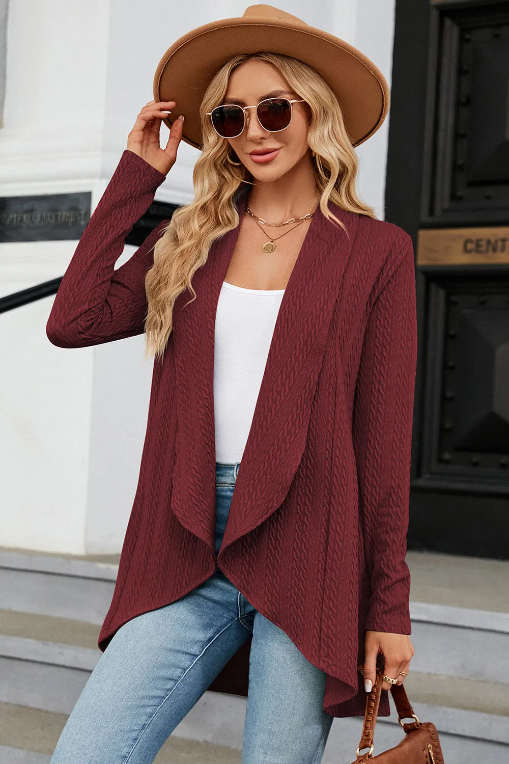 Open Front Long Sleeve Cardigan, view 11