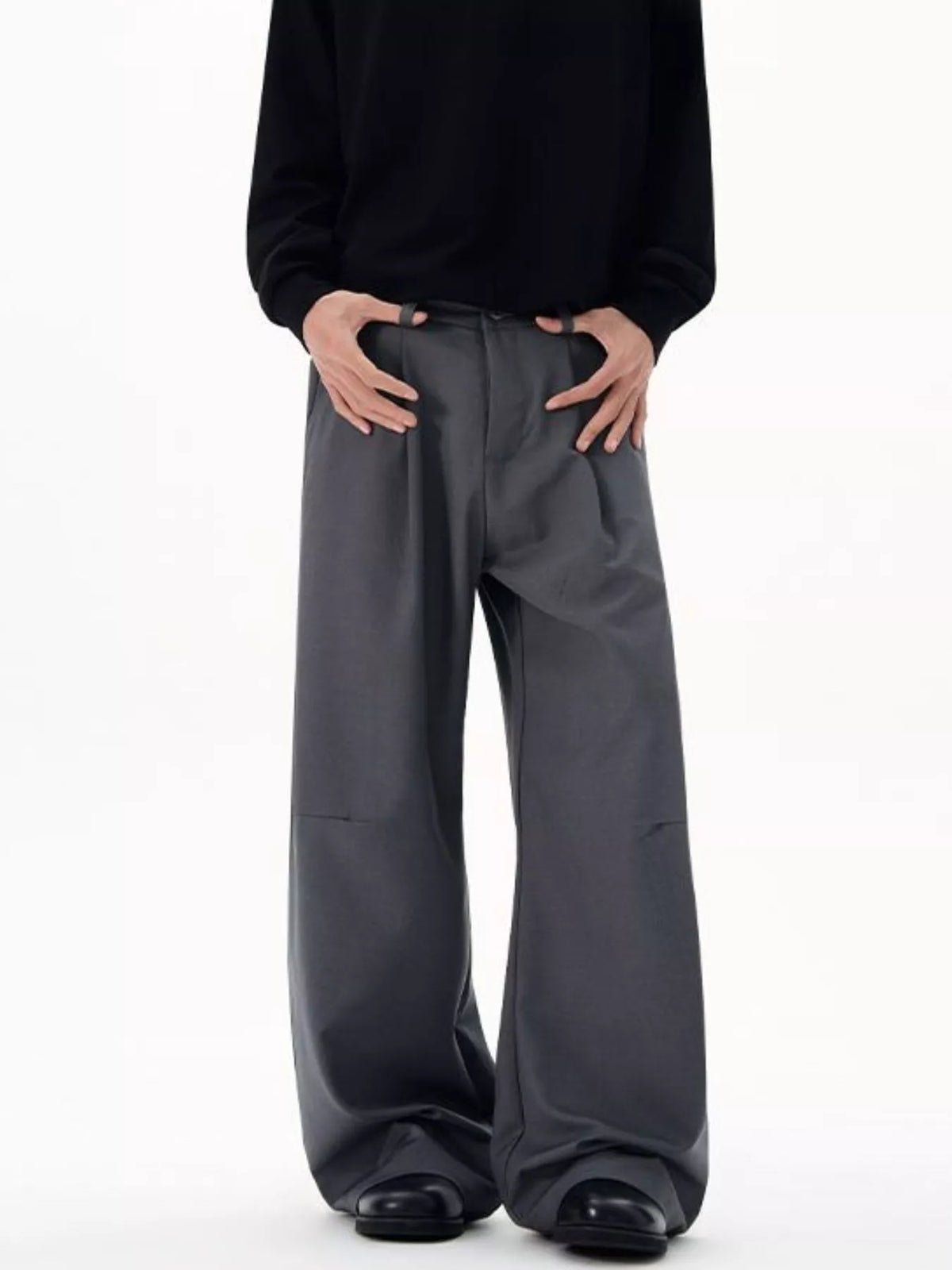 Men's Wide Leg Pants in Grey