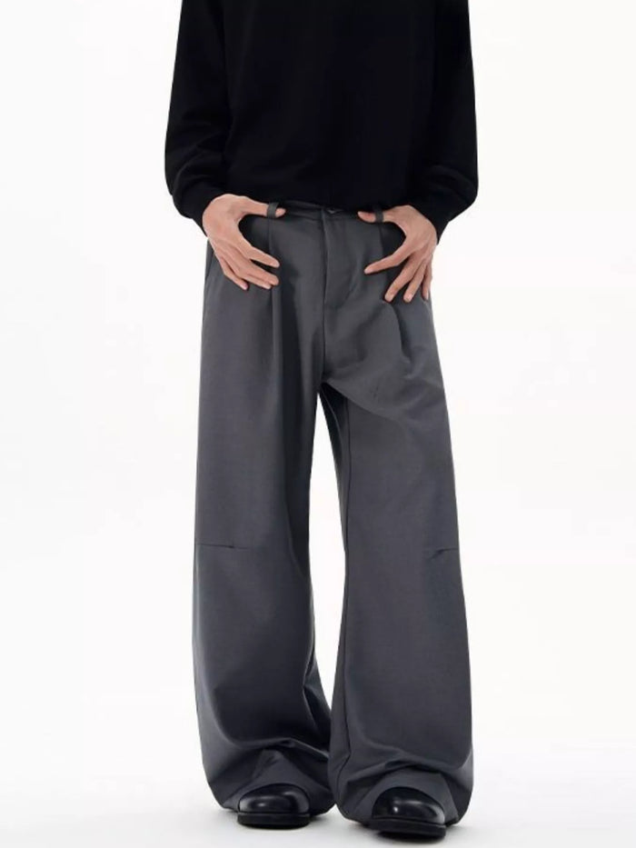 Men's Wide Leg Pants in Grey