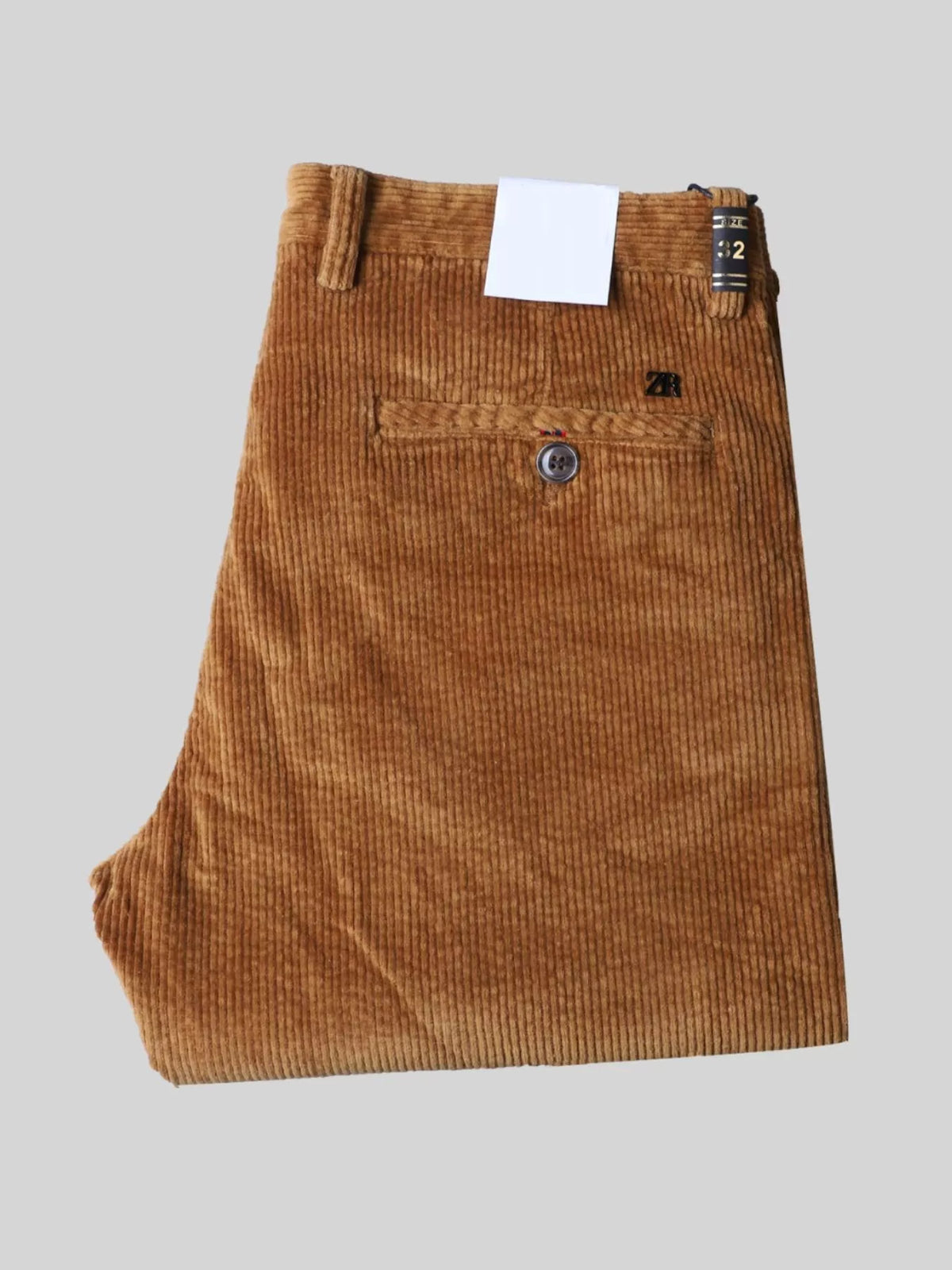Men's Corduroy Slim-Fit Pants in Camel