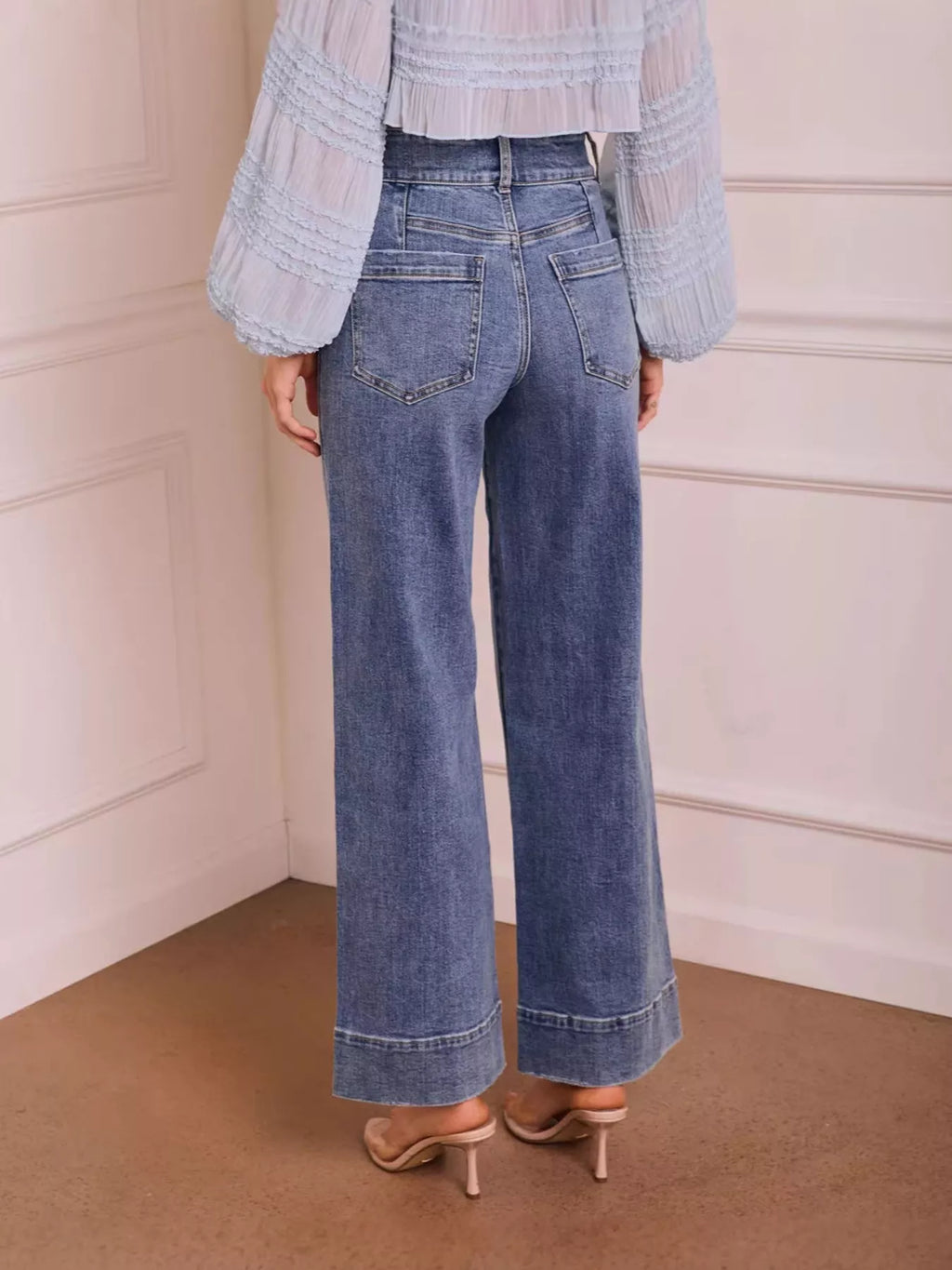High-Waisted Wide-Leg Jeans - Lilixa.store