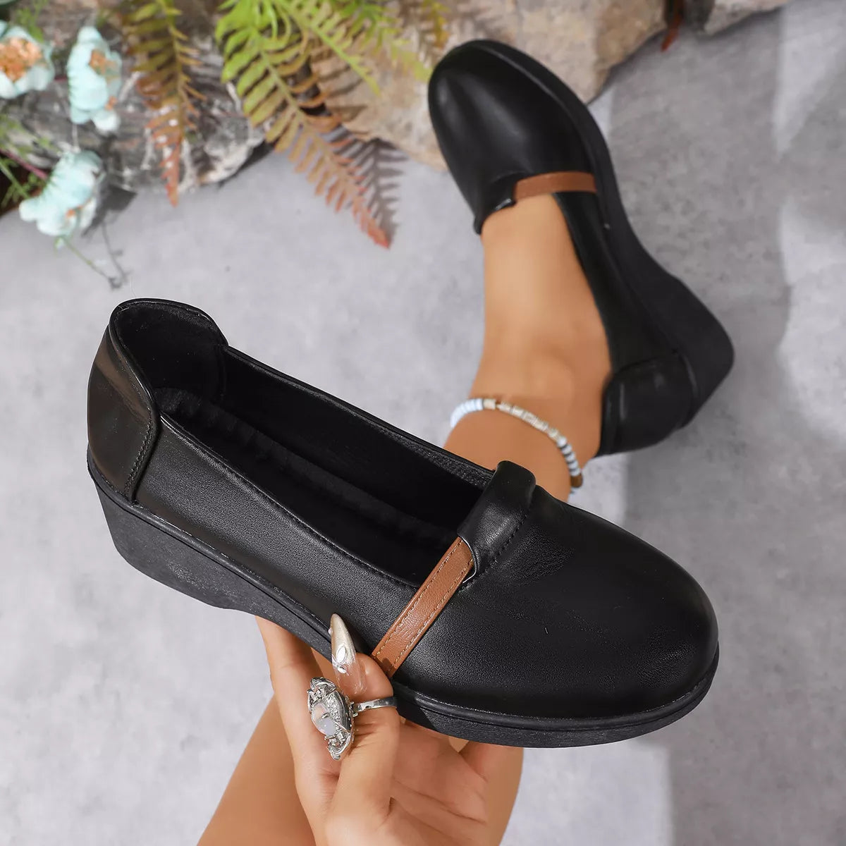Comfortable Slip-Ons with Wedge Heel - Lilixa.store