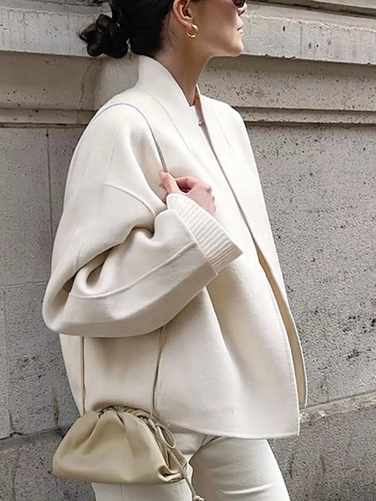 Open Front Dropped Shoulder Outerwear - Lilixa.store