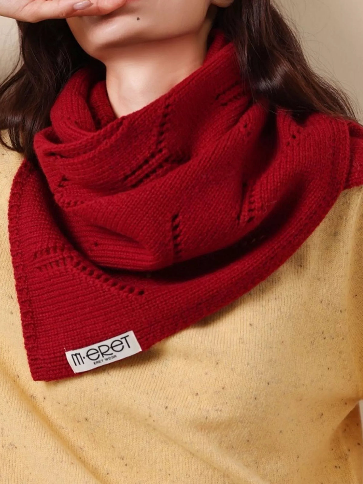 100% Wool Openwork Scarf - Lilixa.store