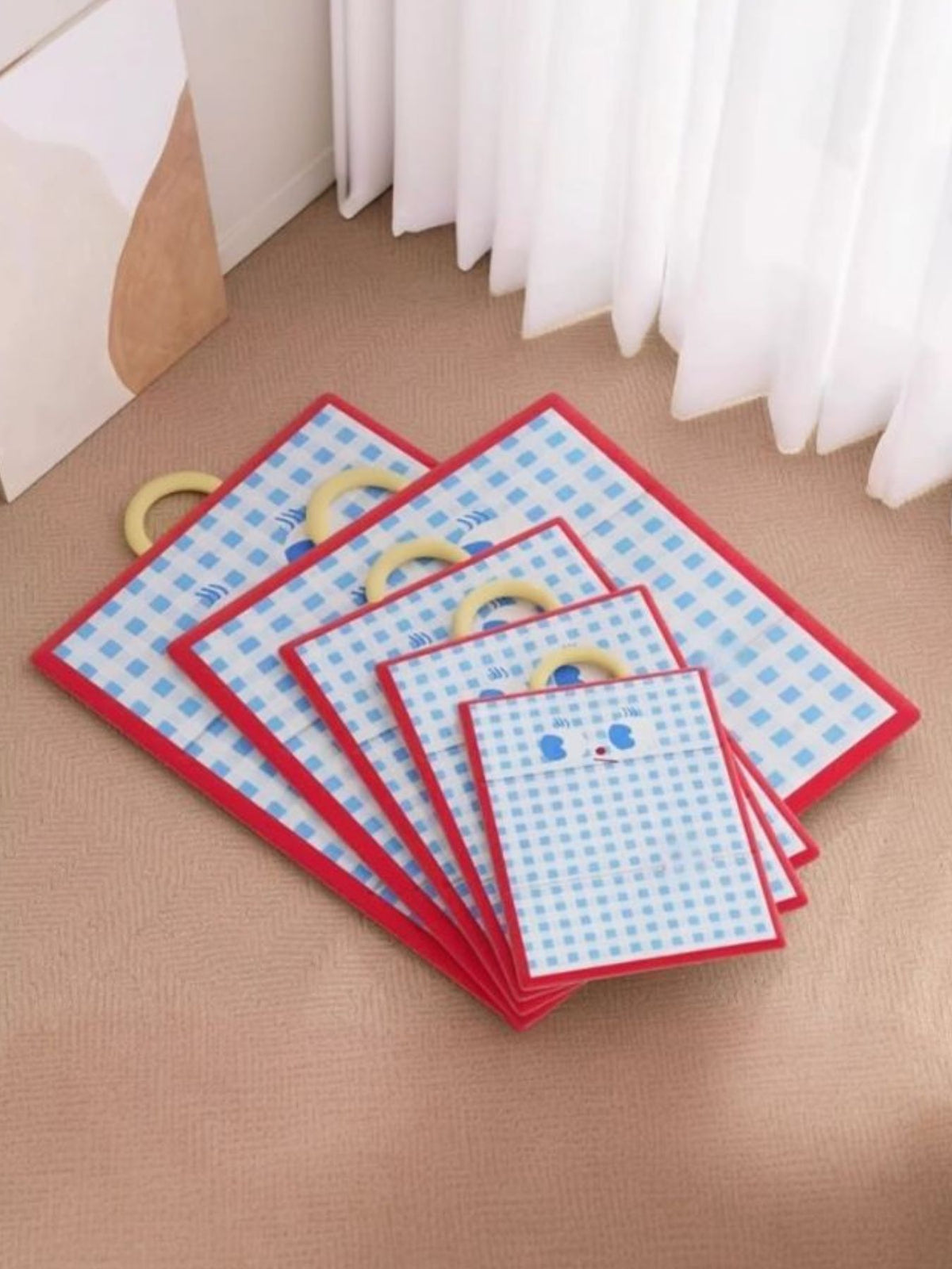 Plaid Pet Mat with Handle