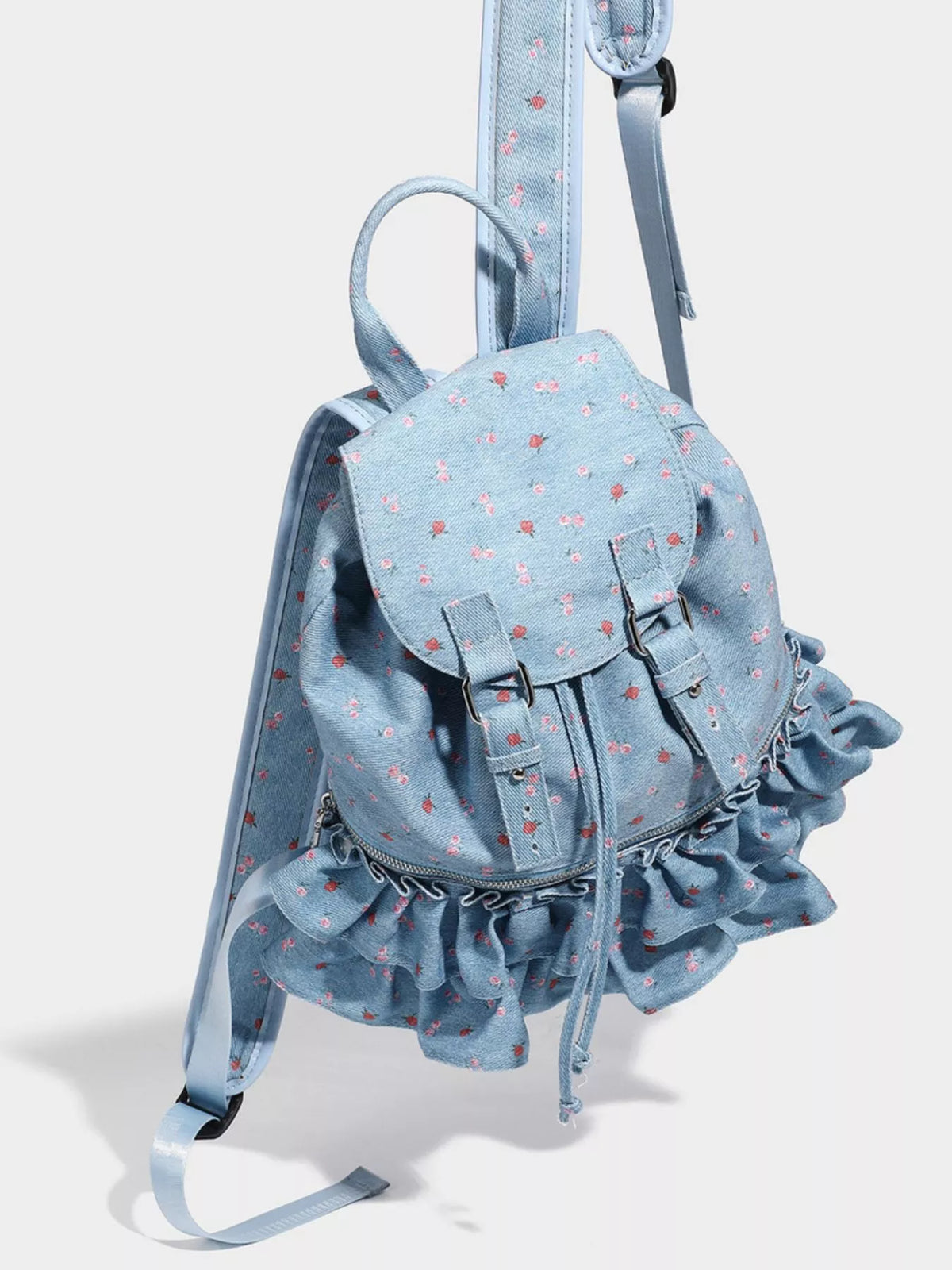 Floral Ruffle Backpack Bag - Lilixa.store