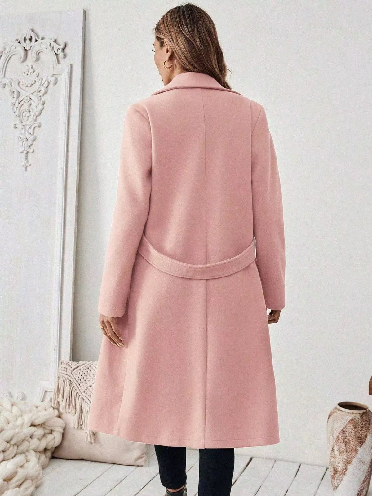 Single-Button Longline Coat - Lilixa.store