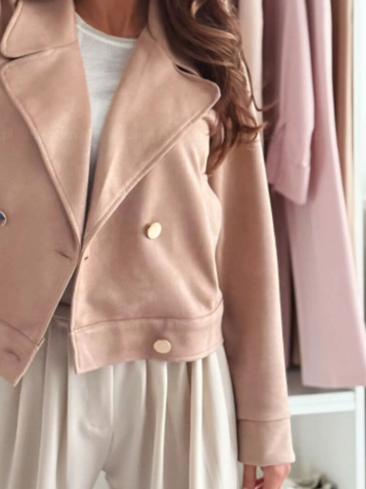 Double-Breasted Lapel Collar Jacket, view 10