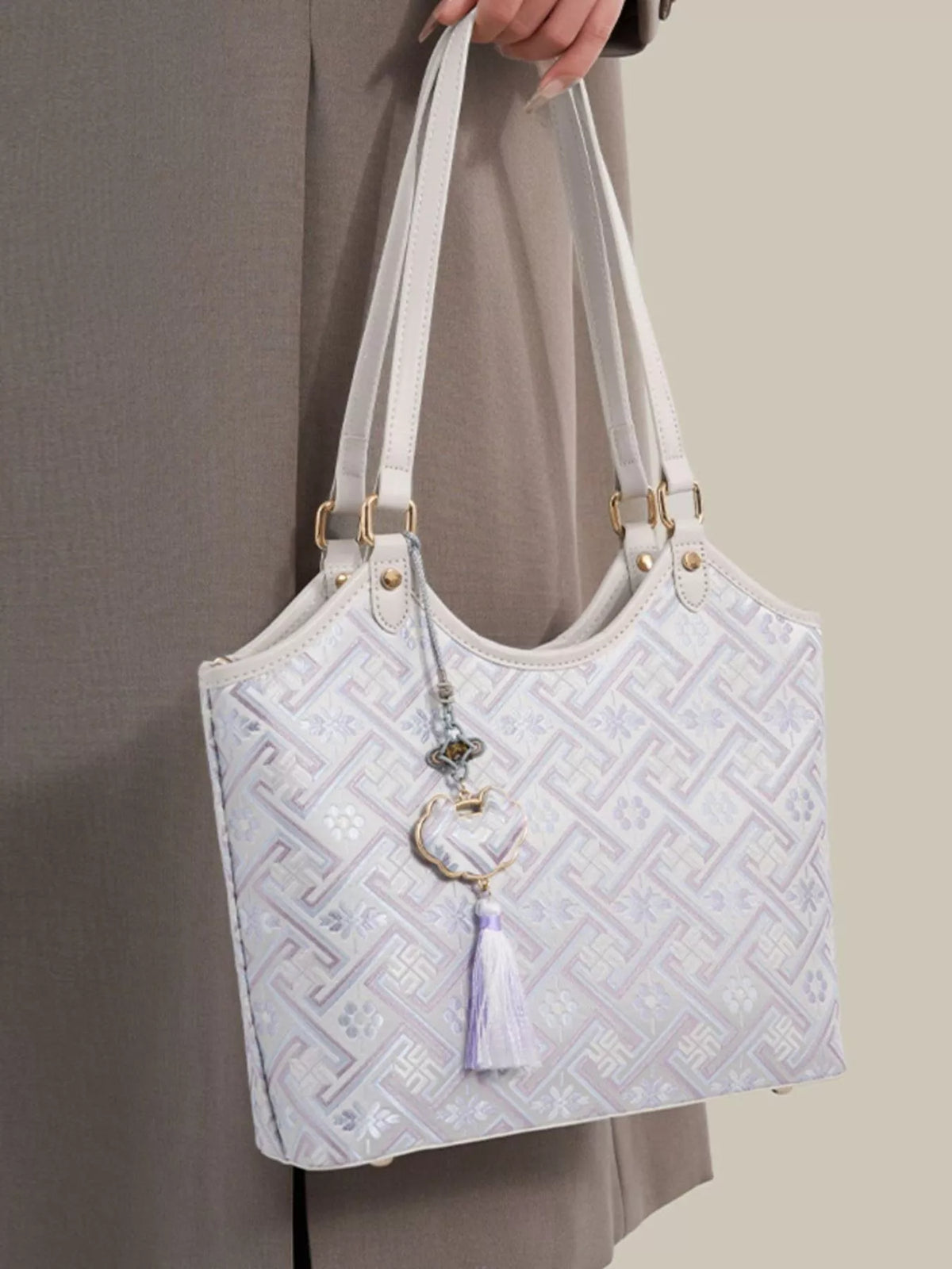 Geometric Pattern Shoulder Bag - Lilixa.store
