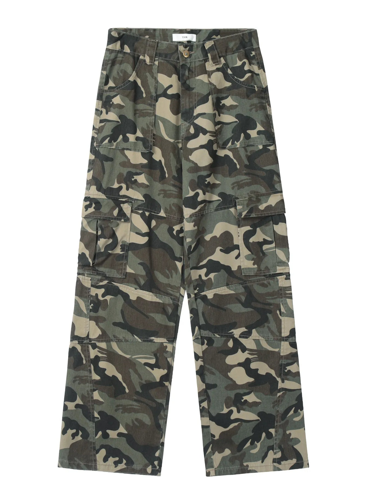Men's Camouflage Cargo Pants in Olive Green