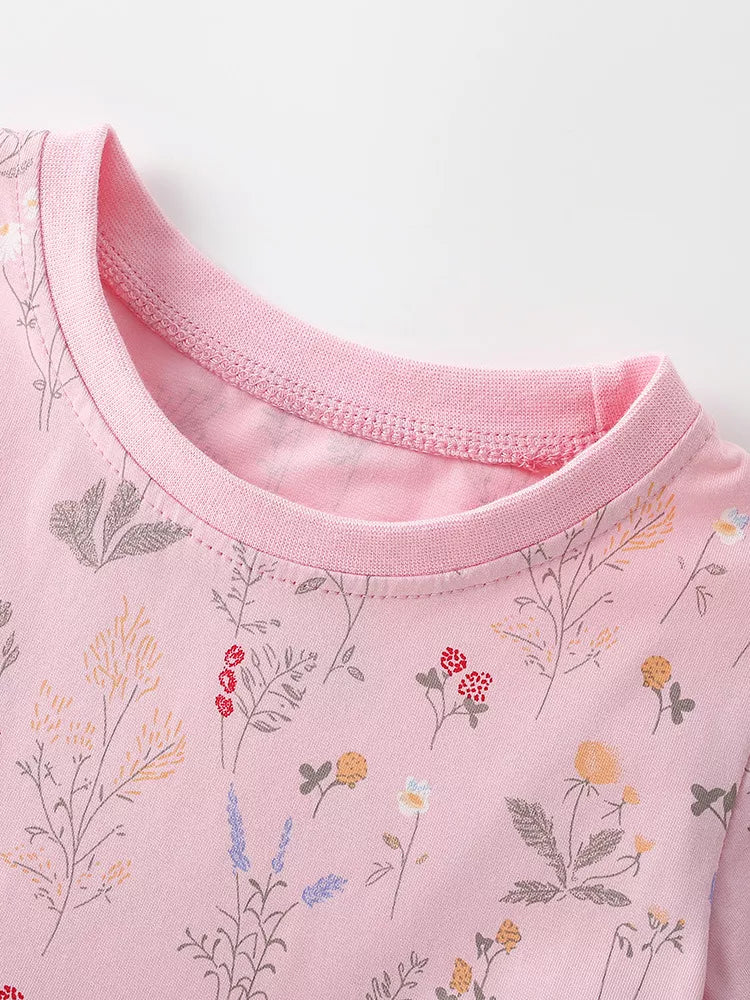 Children's Floral Print A-Line Dress - Lilixa.store