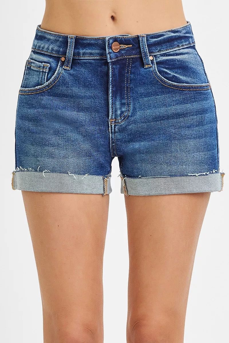 RISEN Low Rise Cuffed Shorts - Lilixa.store