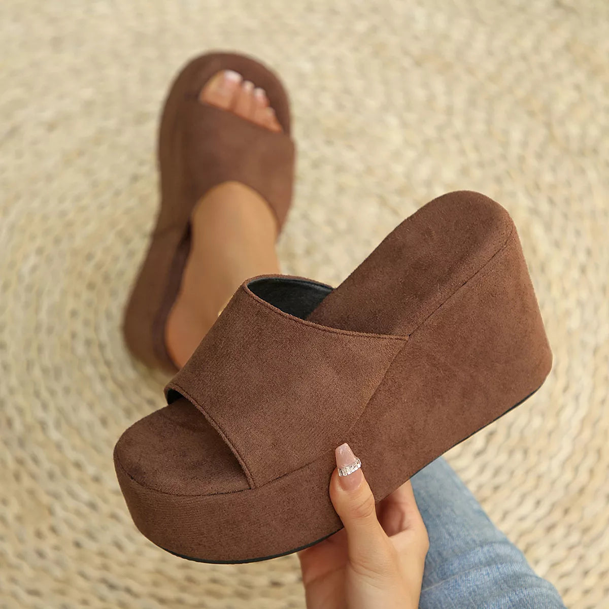 Open Toe Wedge Sandals, view 2