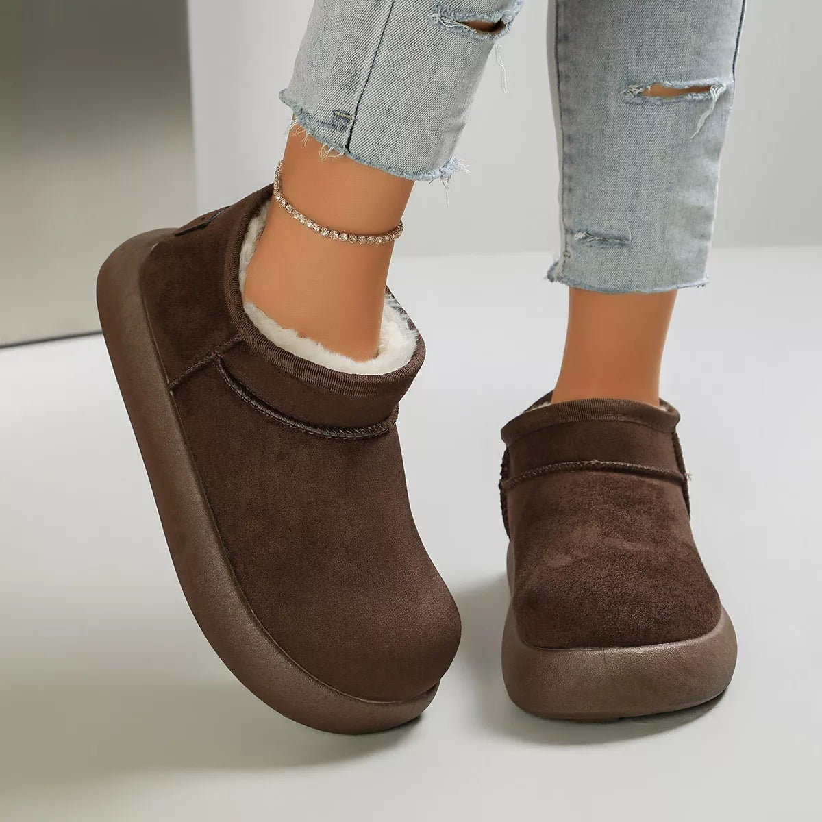 Round Toe Platform Boots