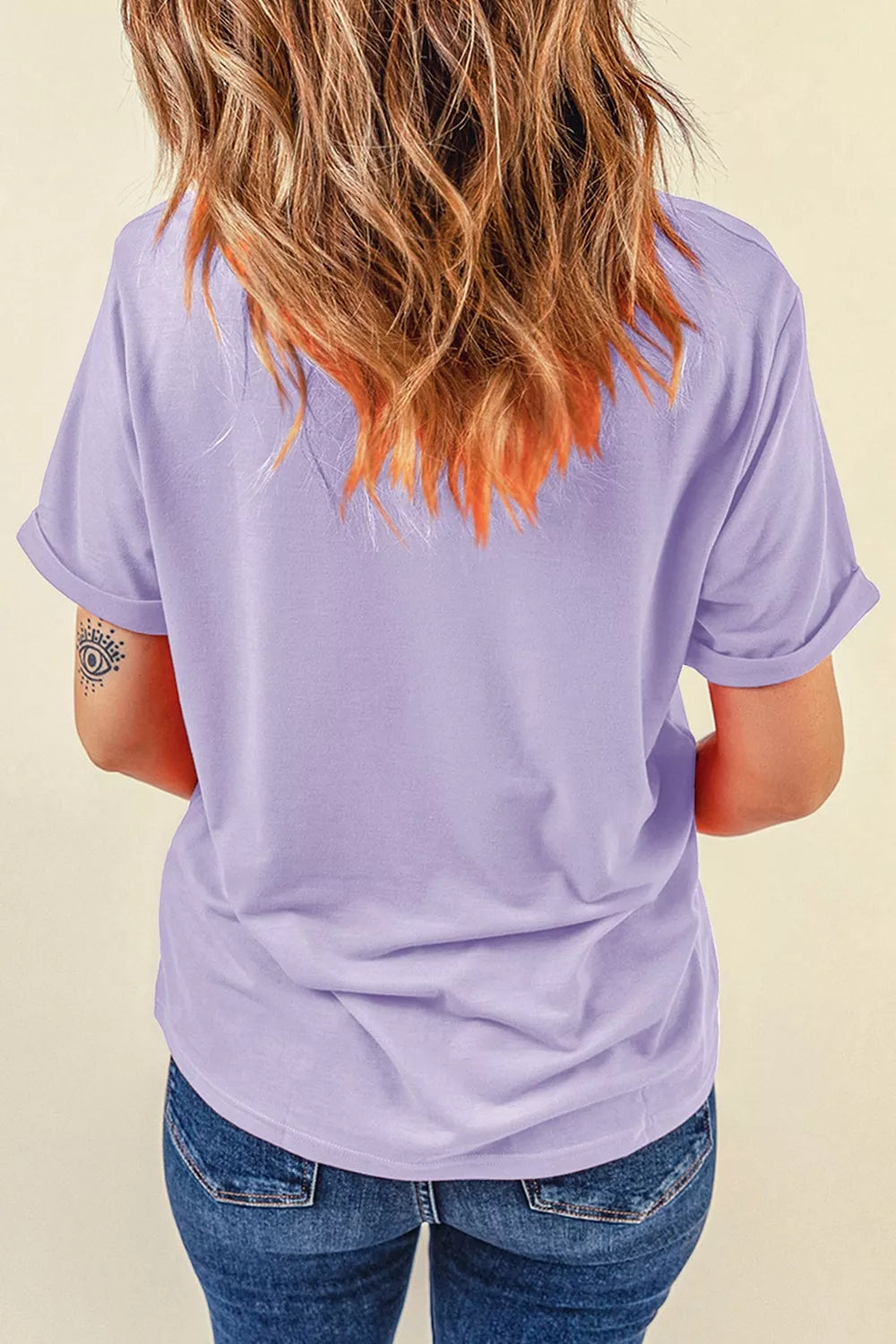 Halloween Spooky Letter Graphic Round Neck Casual T Shirt - Lilixa.store