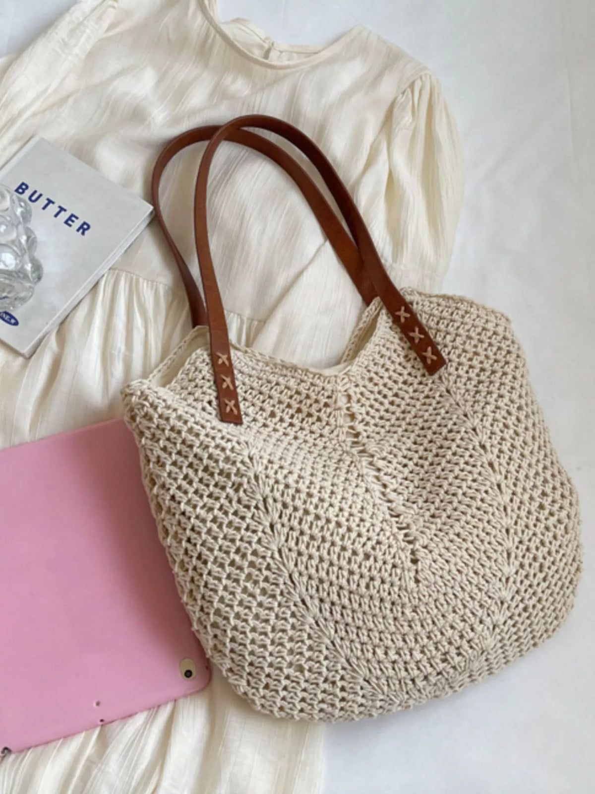 Crochet Knit Shoulder Bag - Lilixa.store