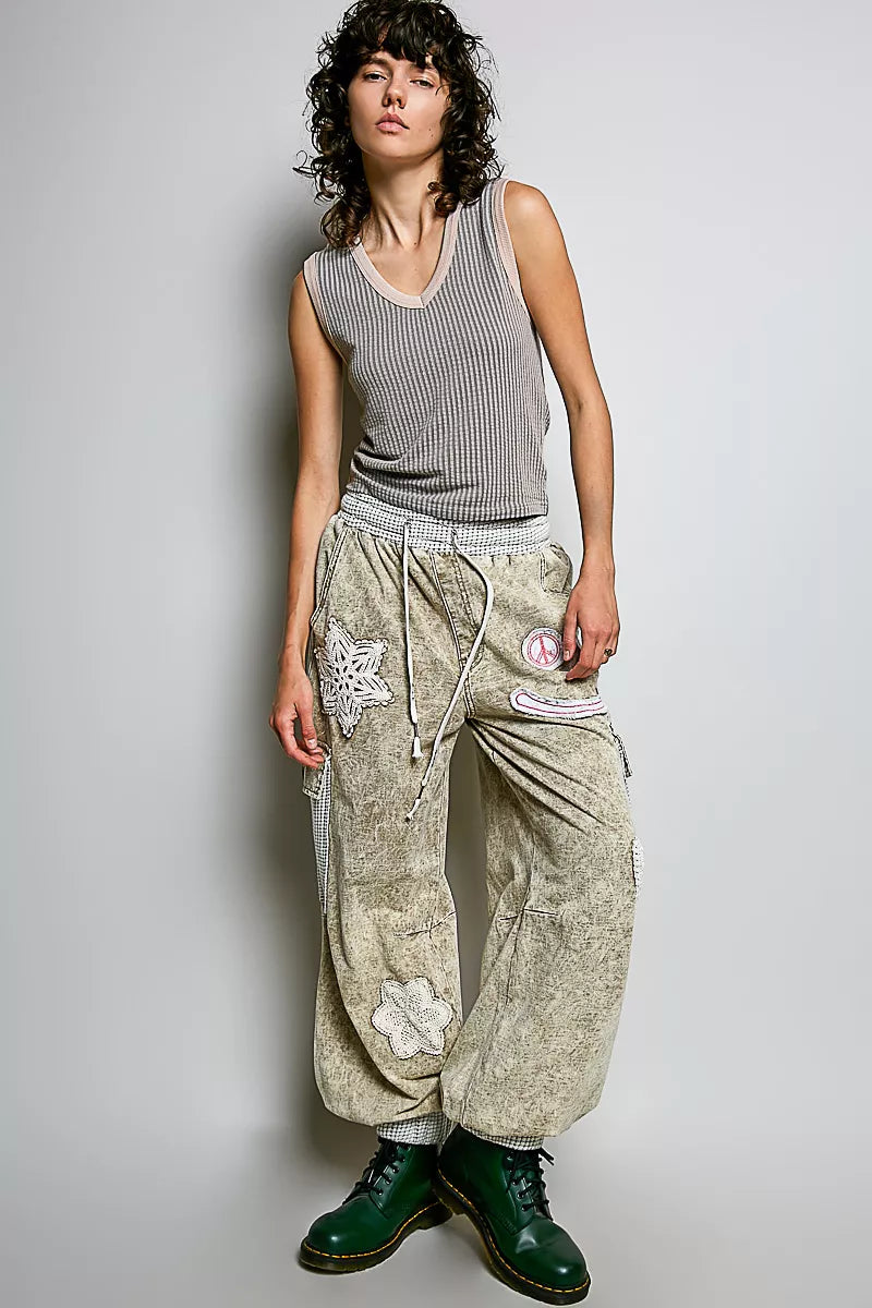 POL V-Neck Contrast Ribbed Sleeveless Tank - Lilixa.store