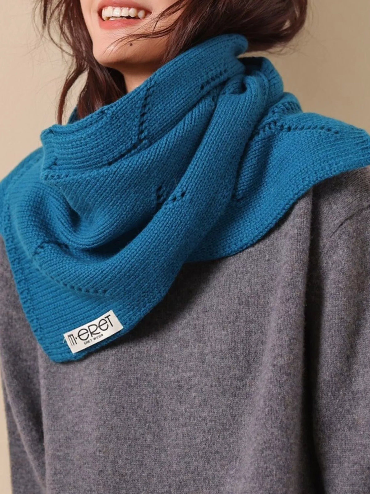 100% Wool Openwork Scarf - Lilixa.store