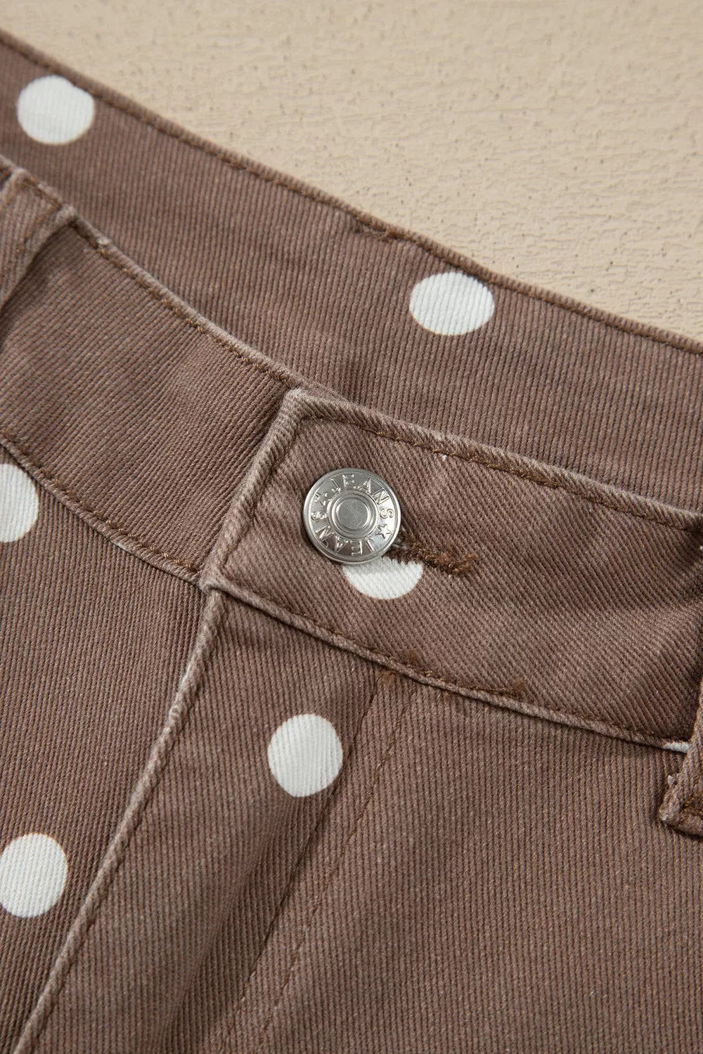 Tailored Seam Polka Dot Print Barrel Casual Jeans - Lilixa.store