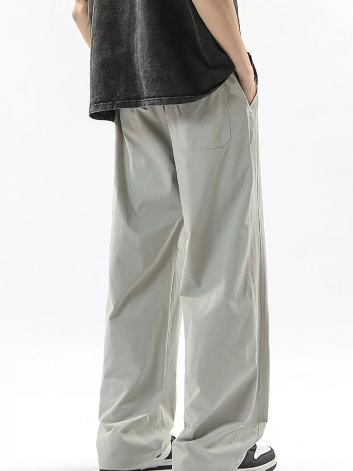 Men's Full Size Loose Fit Drawstring Wide Leg Pants Plus Size, view 9
