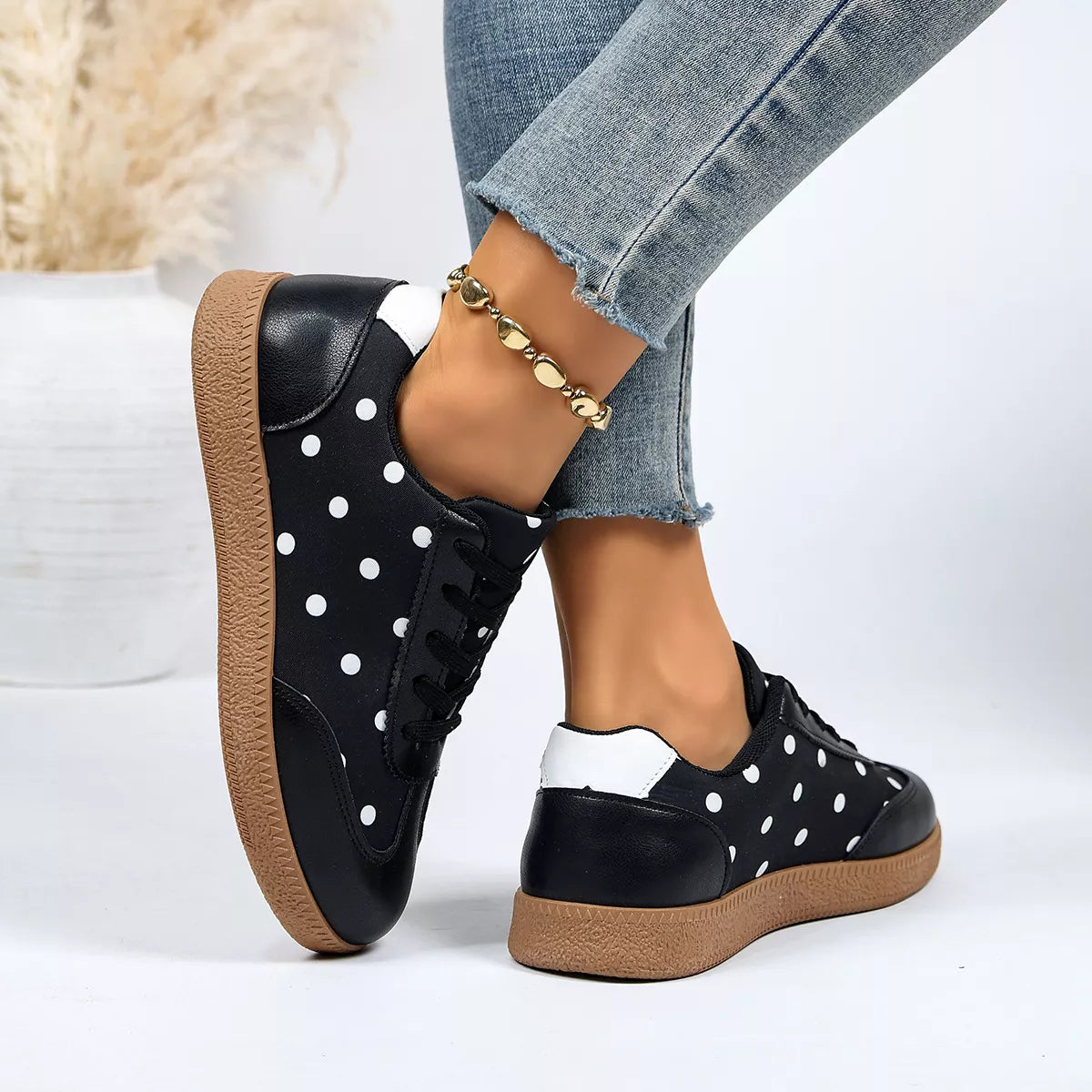 Polka Dot Casual Sneakers - Lilixa.store