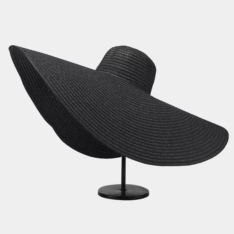 Oversized Wide Brim Straw Sun Hat - Lilixa.store