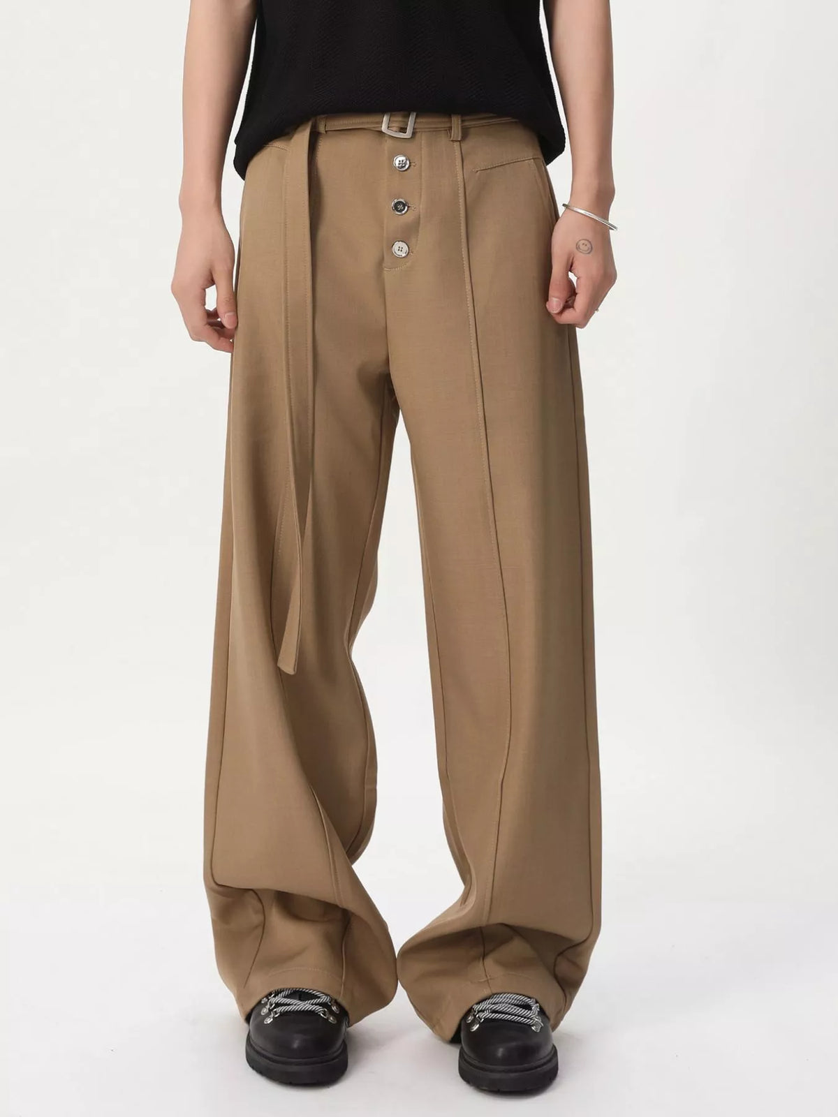 Men's High-Waisted Wide-Leg Pants - Lilixa.store