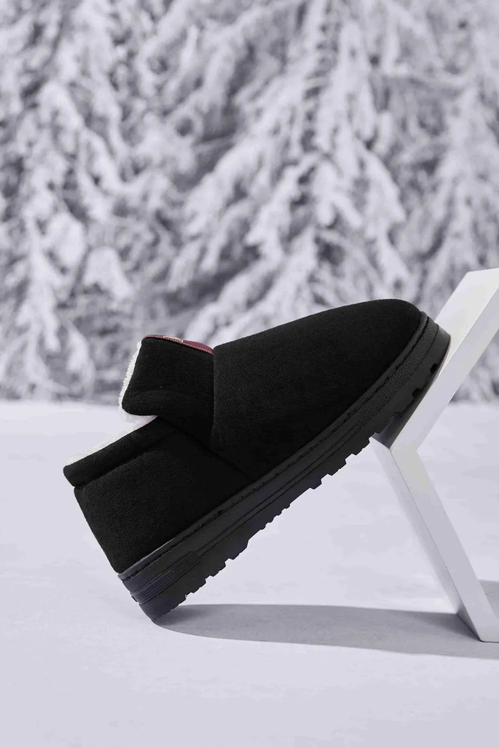 Letter M Suede Round Toe Slippers - Lilixa.store