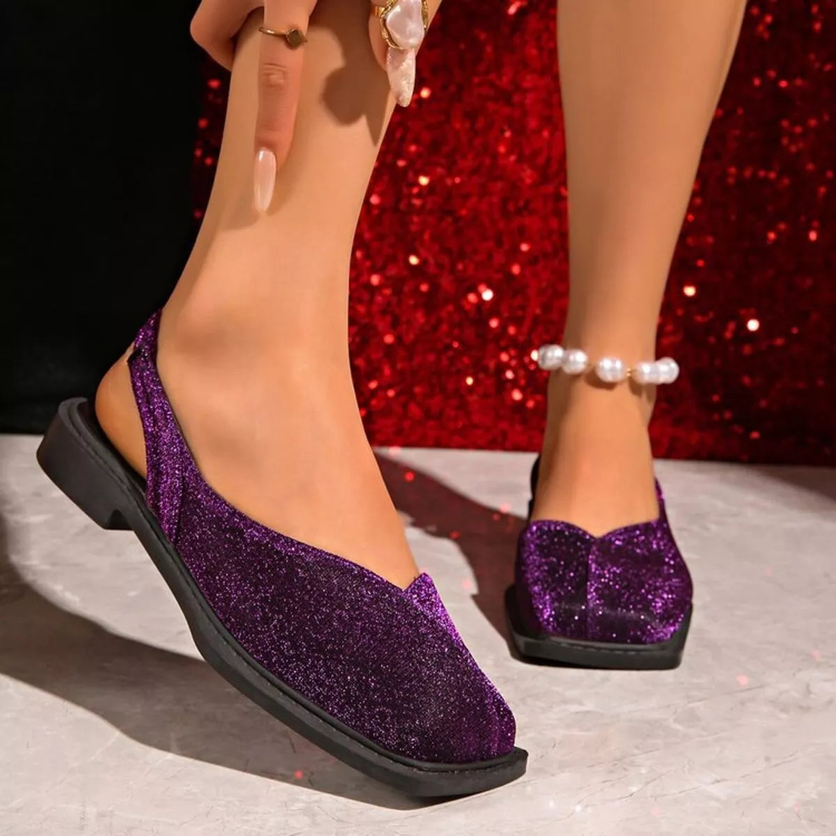 Square Toe Flats Sandals - Lilixa.store