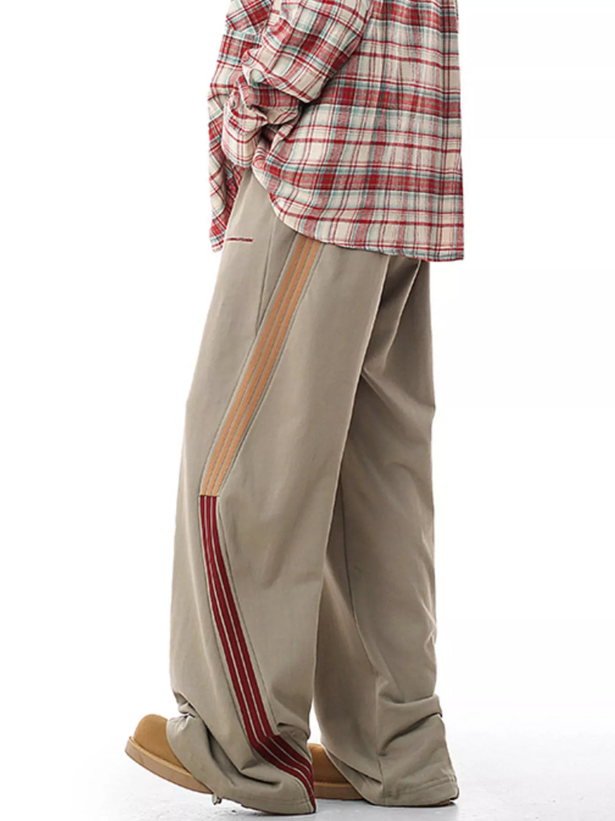 Men's Plus Size Side Striped Relaxed Fit Casual Pants, view 5