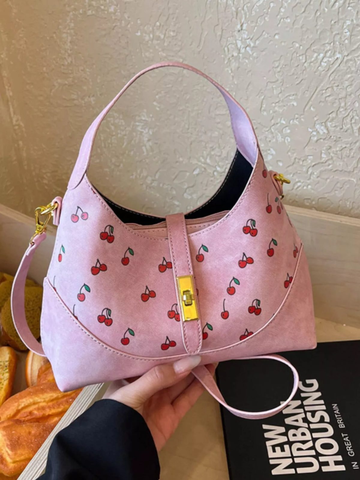 Cherry Print Crossbody Bag