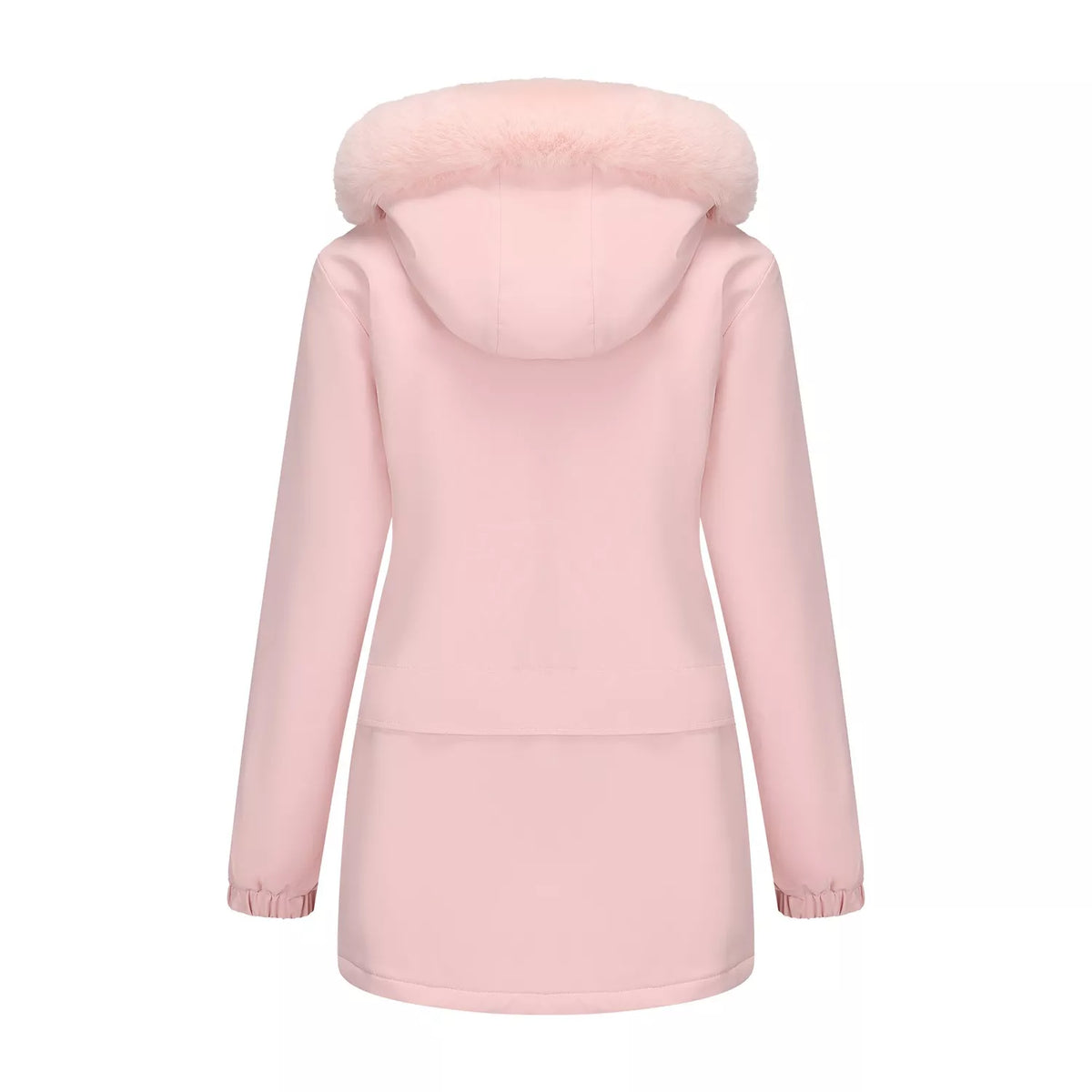 Full Size Fur Hooded Warm Winter Parka Outerwear Plus Size, view 10