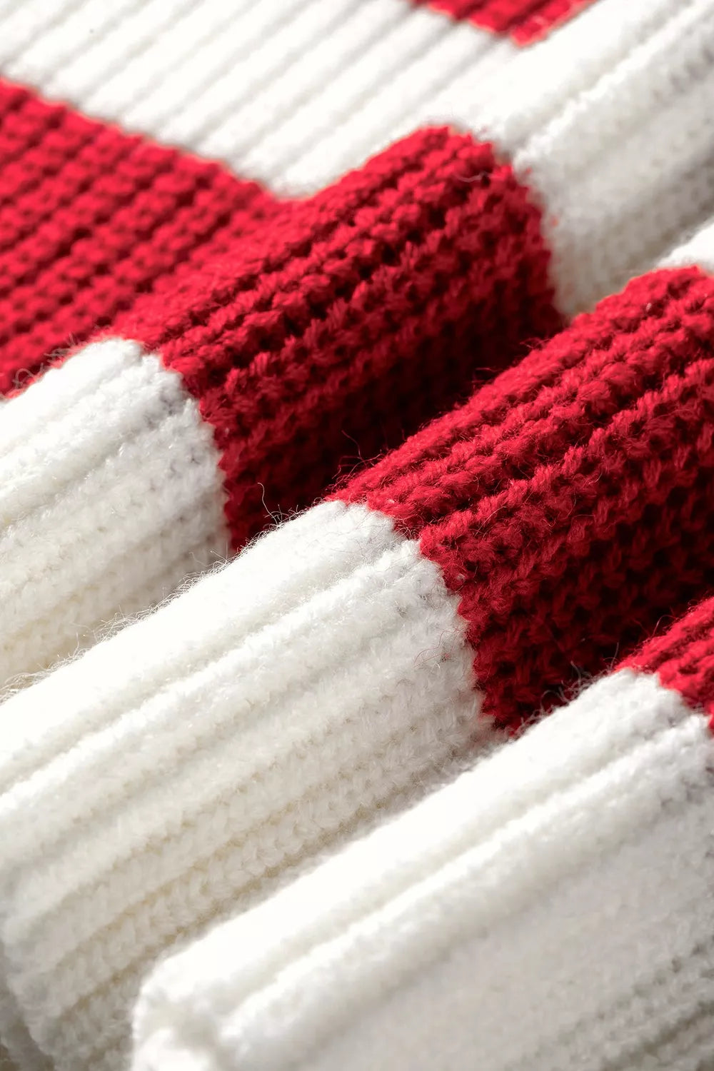 Striped Colorblock V Neck Long Sleeve Shift Sweater