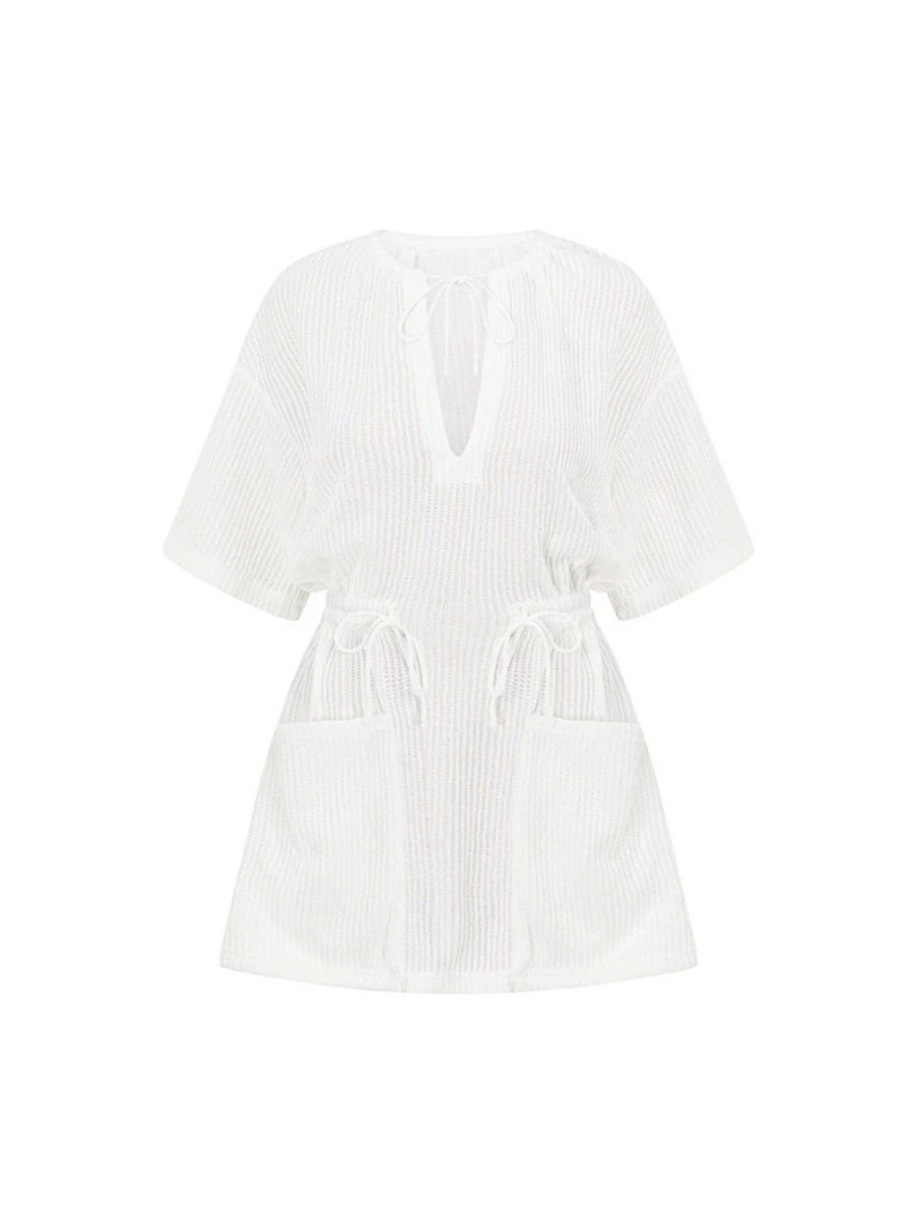 Relaxed Fit Half Sleeve Cover-Up Dress - Lilixa.store