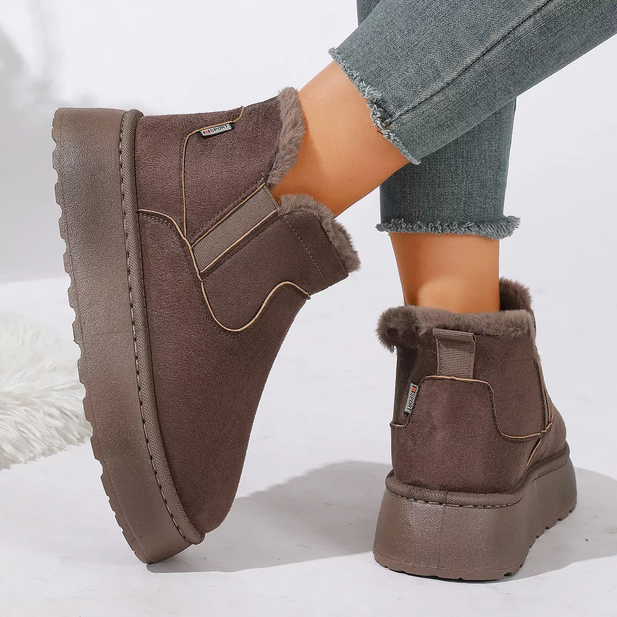 Round Toe Platform Boots