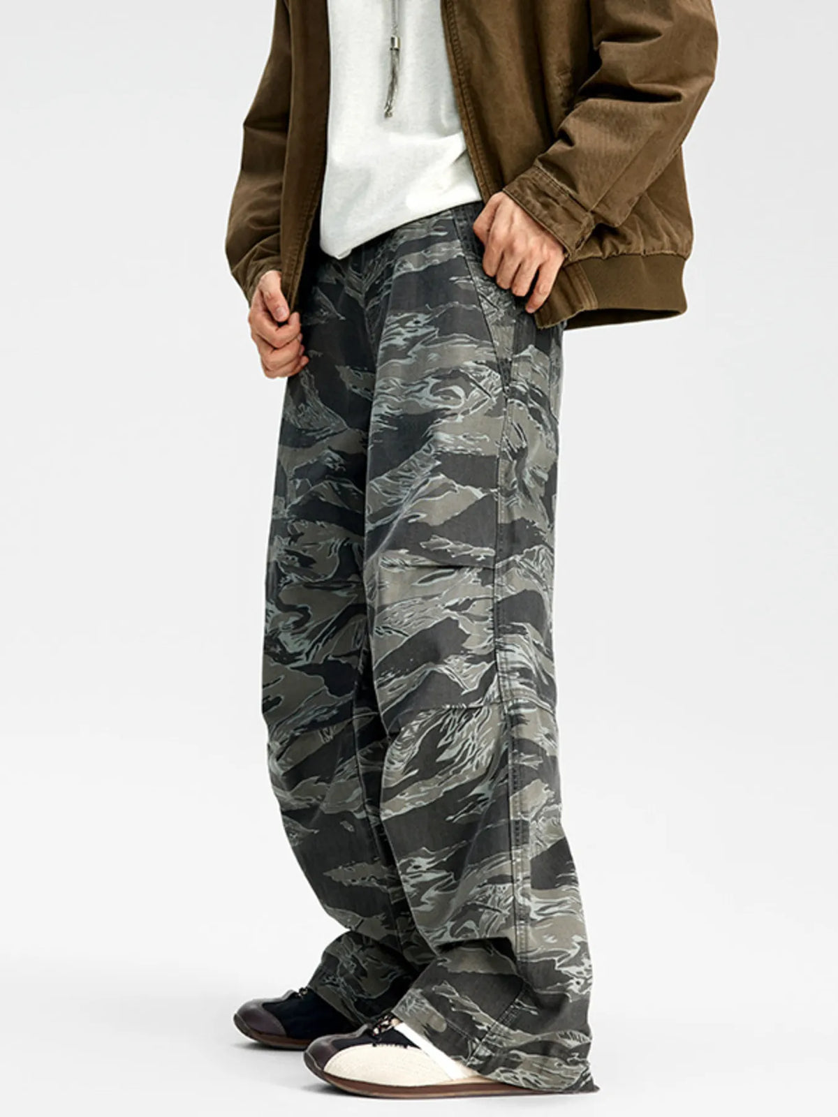 Men's Camouflage Wide Leg Pants, view 2