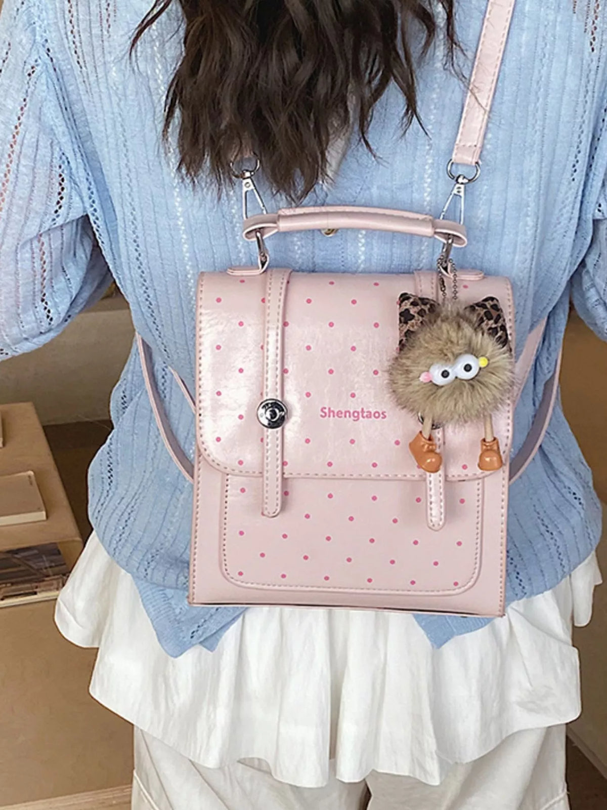 Polka Dot Backpack Bag - Lilixa.store