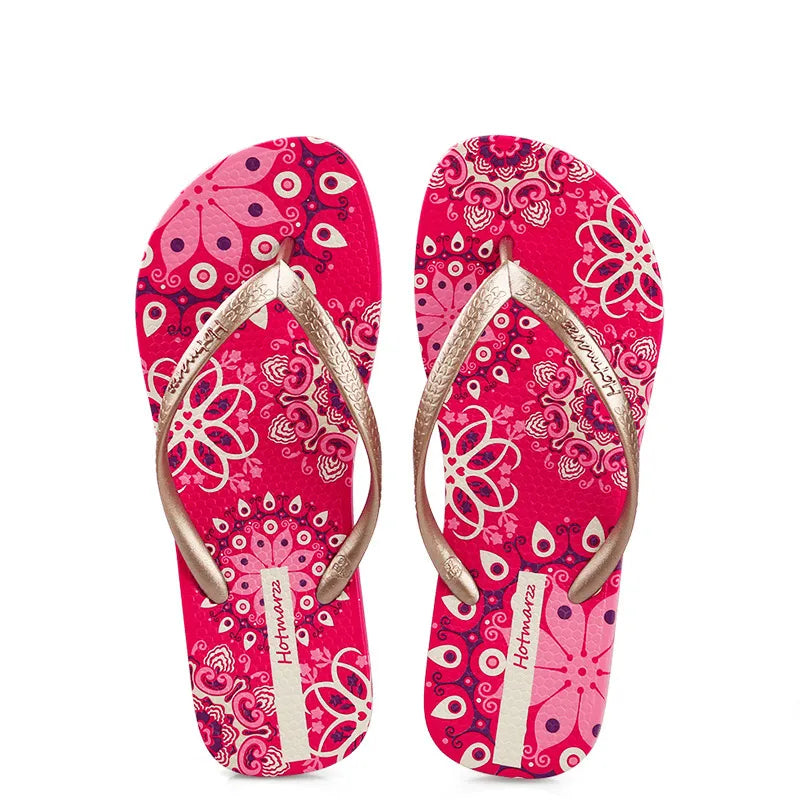 Printed Summer Toe Post Slippers - Lilixa.store