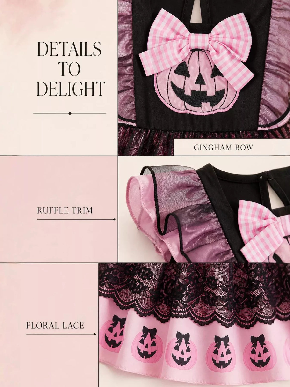 Children's Halloween Lolita Style Pumpkin Print Dress - Lilixa.store