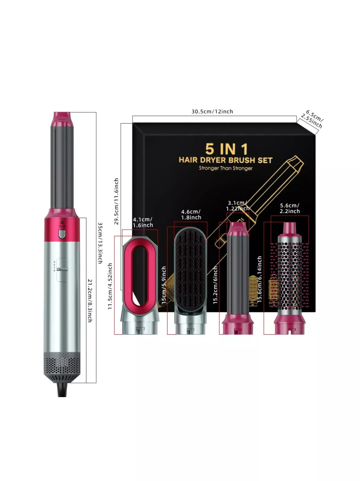 5-in-1 Interchangeable Hot Air Brush - Lilixa.store